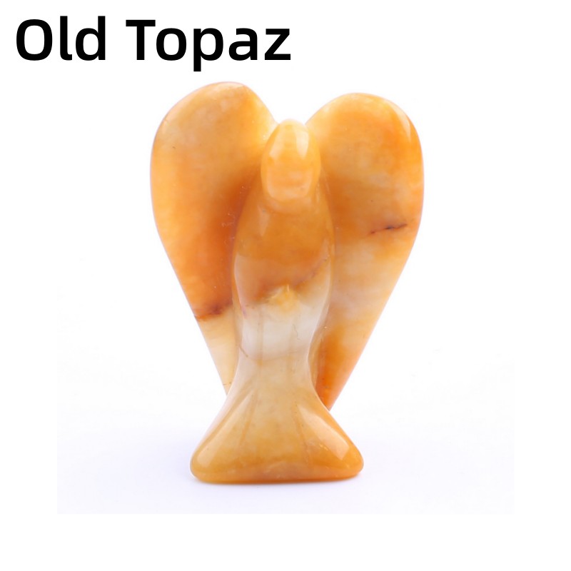 1.5 inch Guardian Angel Figurines Hand Carved Crystal Stone Reiki Healing Statue - Picture 26 of 45