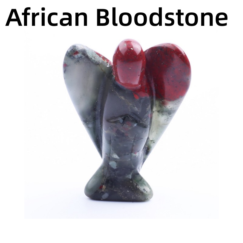 1.5 inch Guardian Angel Figurines Hand Carved Crystal Stone Reiki Healing Statue - Picture 33 of 45