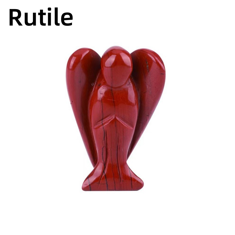 1.5 inch Guardian Angel Figurines Hand Carved Crystal Stone Reiki Healing Statue - Picture 42 of 45