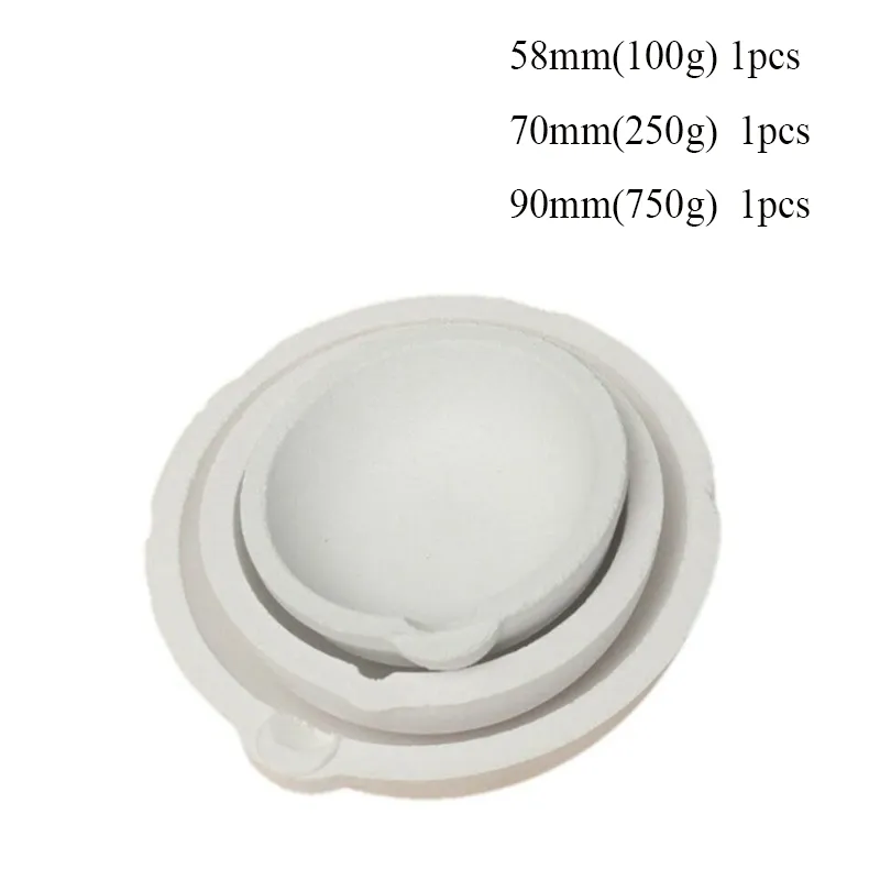 100/500/5000G Quarz Silica Schmelztiegel für Golds Silber Platin Raffination - Bild 23 von 23