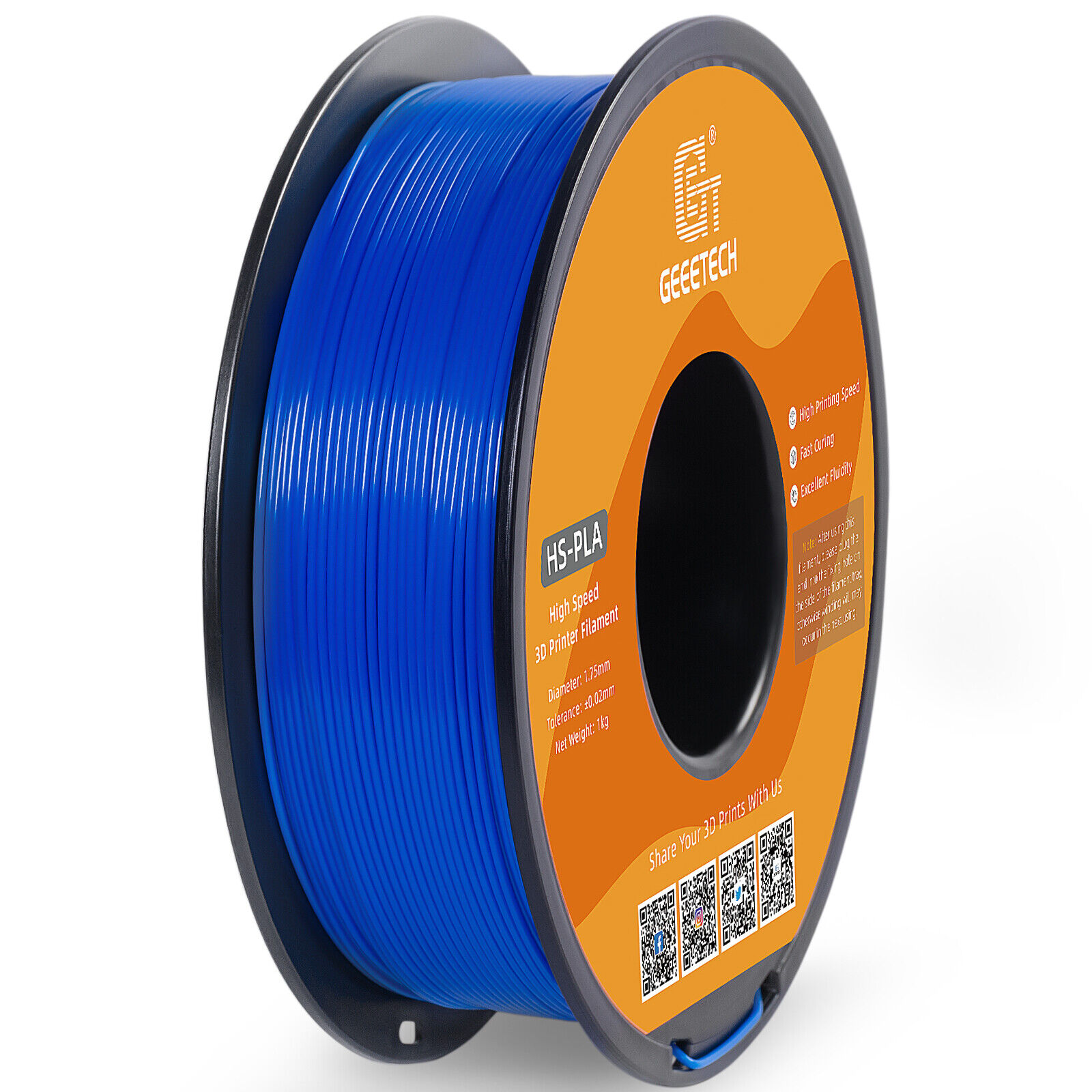 1KG/Rol 1.75MM High Speed PLA Geeetech HS-PLA Filament for 3D Printer Faster PLA