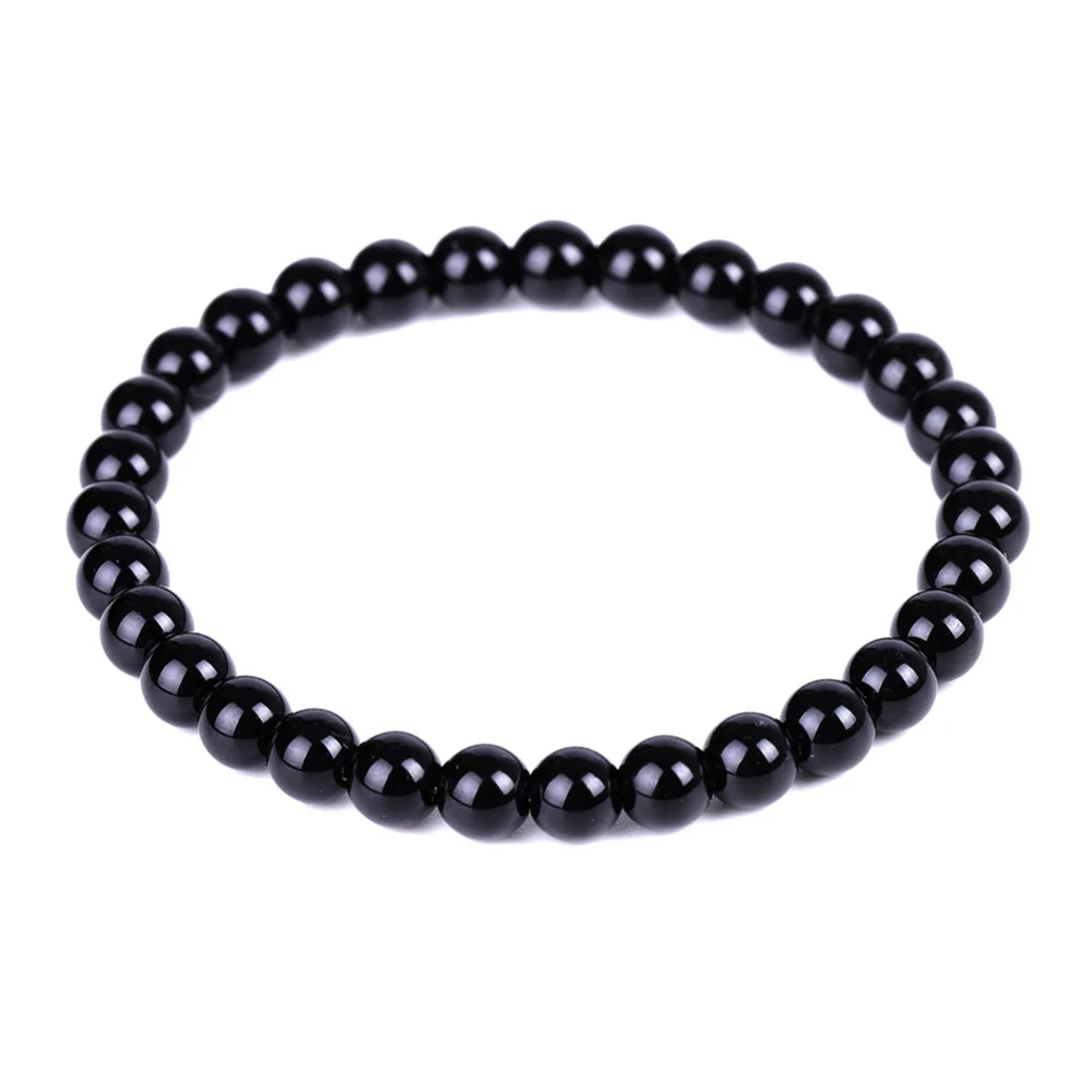 Black Obsidian Natural Stone Bracelets Fat Relief Promote Blood Circulation Anti