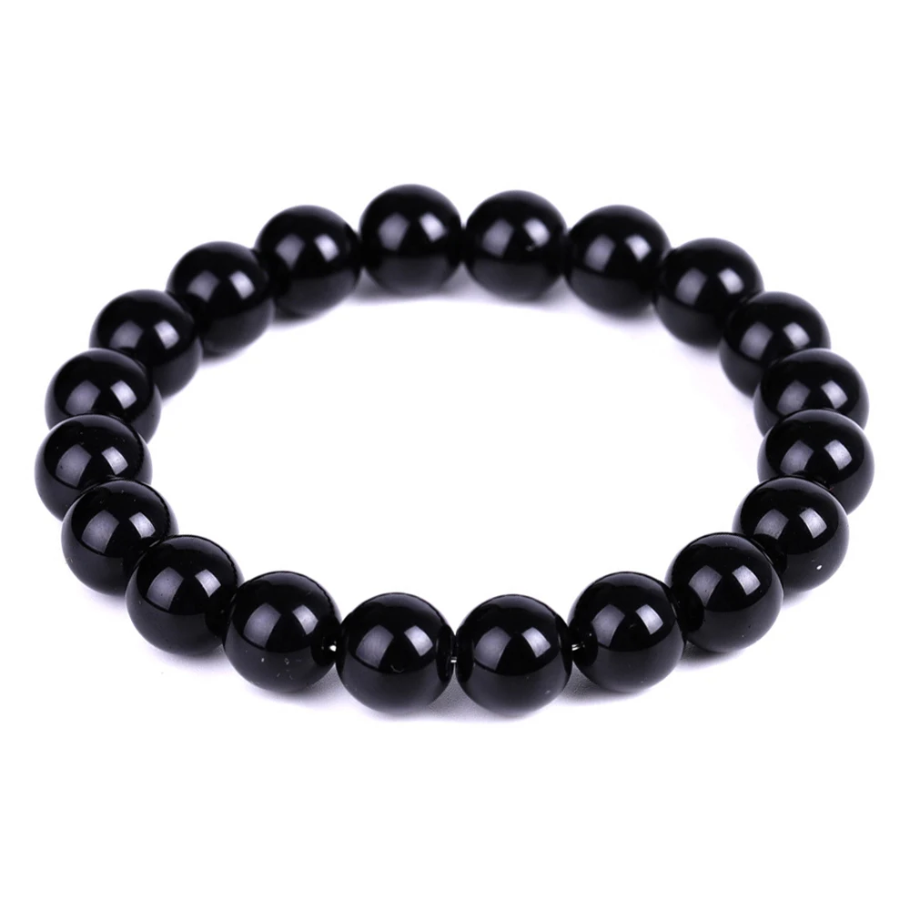 Black Obsidian Natural Stone Bracelets Fat Relief Promote Blood Circulation Anti