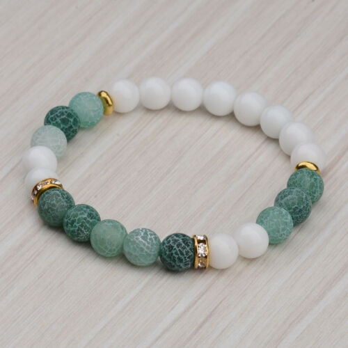 Fashion Men Women Yoga Multi-color Bead Charm Agate Stretch Lovely Bracelet Gift