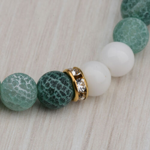 Fashion Men Women Yoga Multi-color Bead Charm Agate Stretch Lovely Bracelet Gift