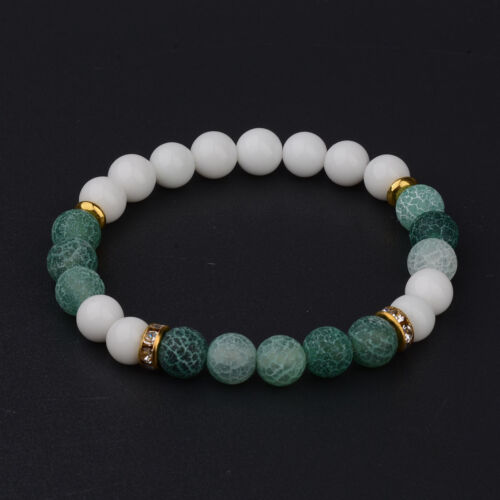 Fashion Men Women Yoga Multi-color Bead Charm Agate Stretch Lovely Bracelet Gift