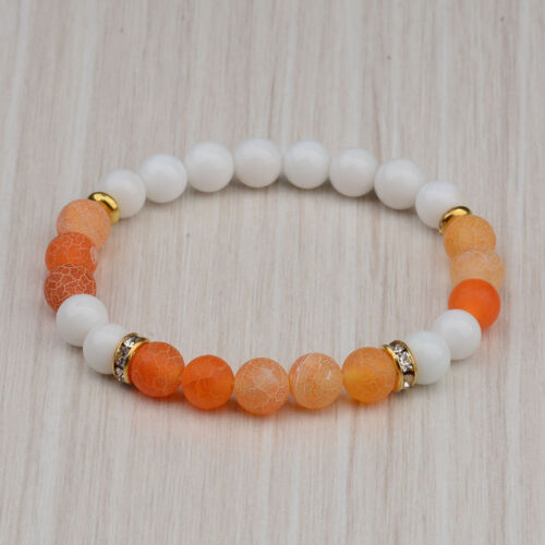 Fashion Men Women Yoga Multi-color Bead Charm Agate Stretch Lovely Bracelet Gift