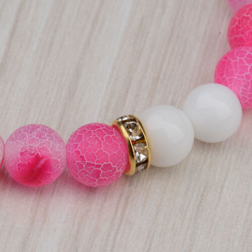 Fashion Men Women Yoga Multi-color Bead Charm Agate Stretch Lovely Bracelet Gift