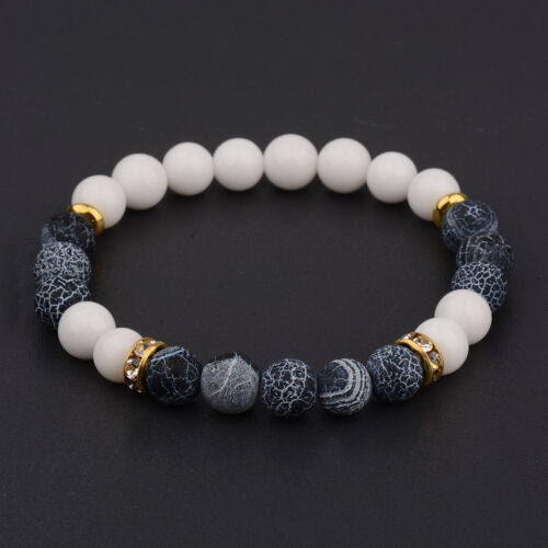 Fashion Men Women Yoga Multi-color Bead Charm Agate Stretch Lovely Bracelet Gift