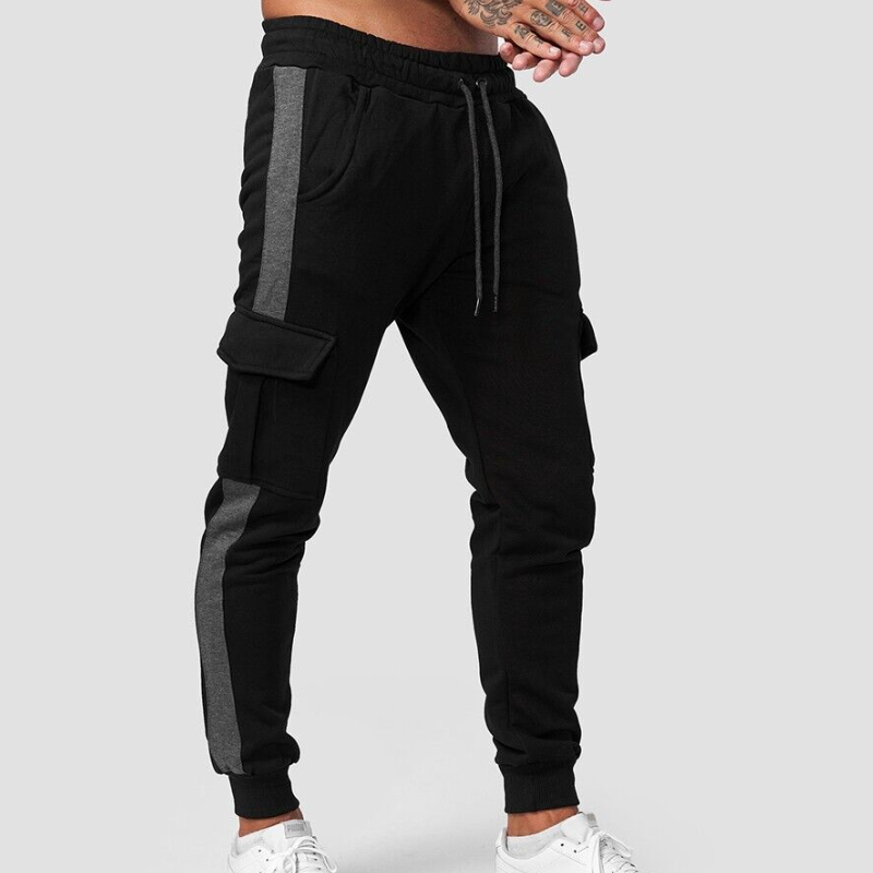 Men's Joggers Sweatpants Splice Active Sports Trousers Casual Style Cargo Pants