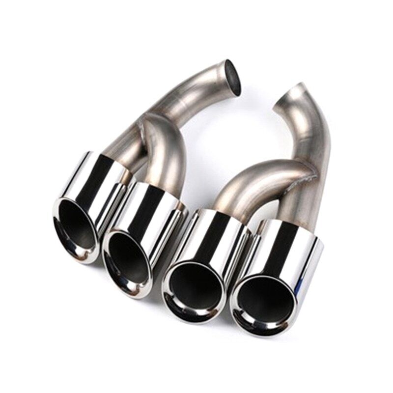 For Porsche 958 Cayenne S 2014-2017 Pair Exhaust Muffler Exhaust Tail Tip Pipe S - Picture 14 of 17