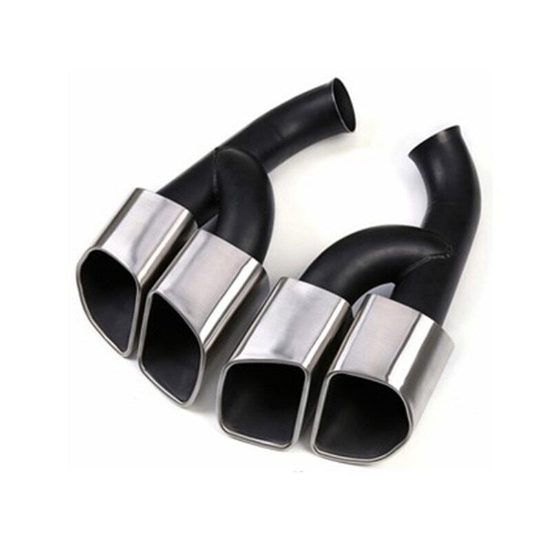 For Porsche 958 Cayenne S 2014-2017 Pair Exhaust Muffler Exhaust Tail Tip Pipe S - Picture 16 of 17