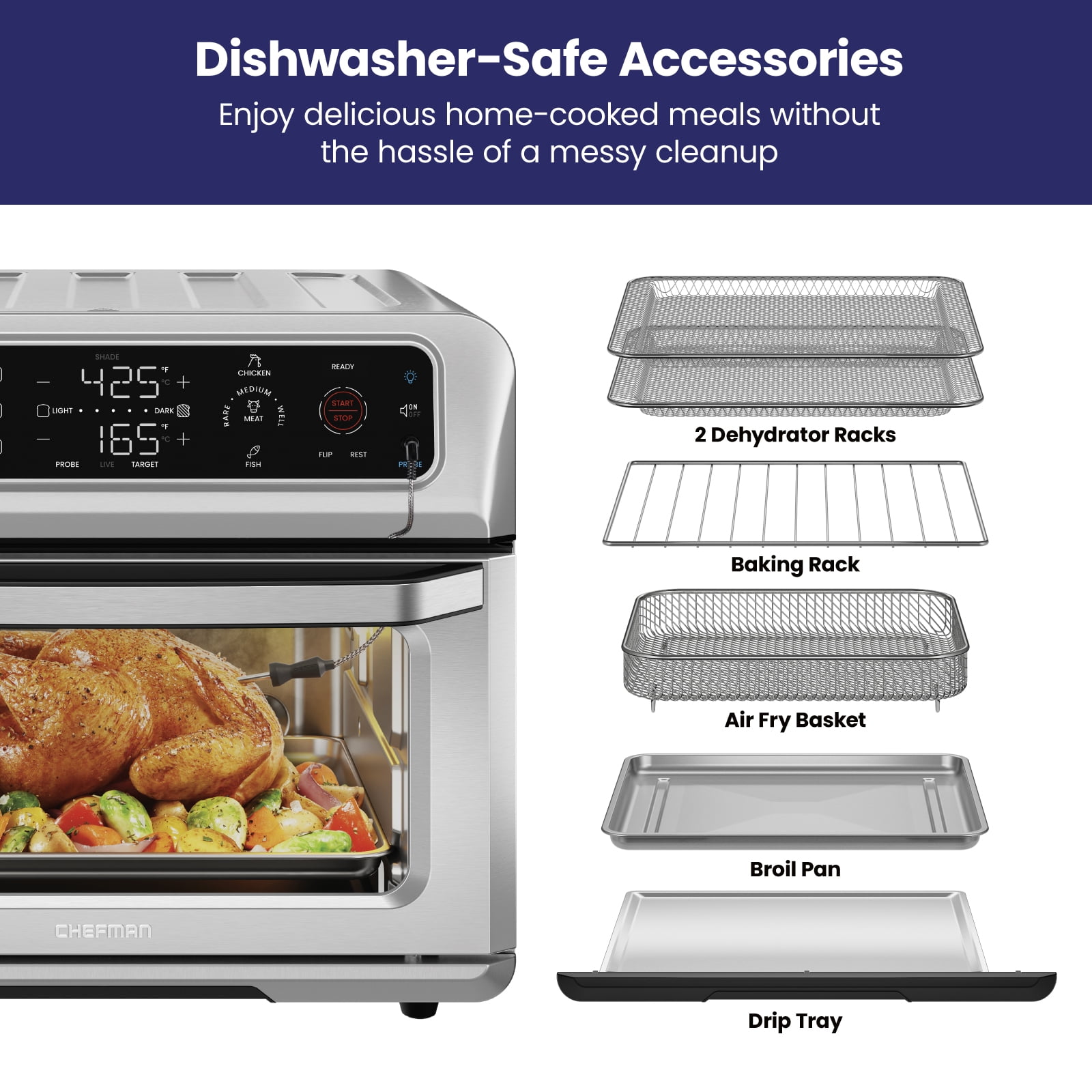 Chefman Dual Function Toaster Oven Air Fryer