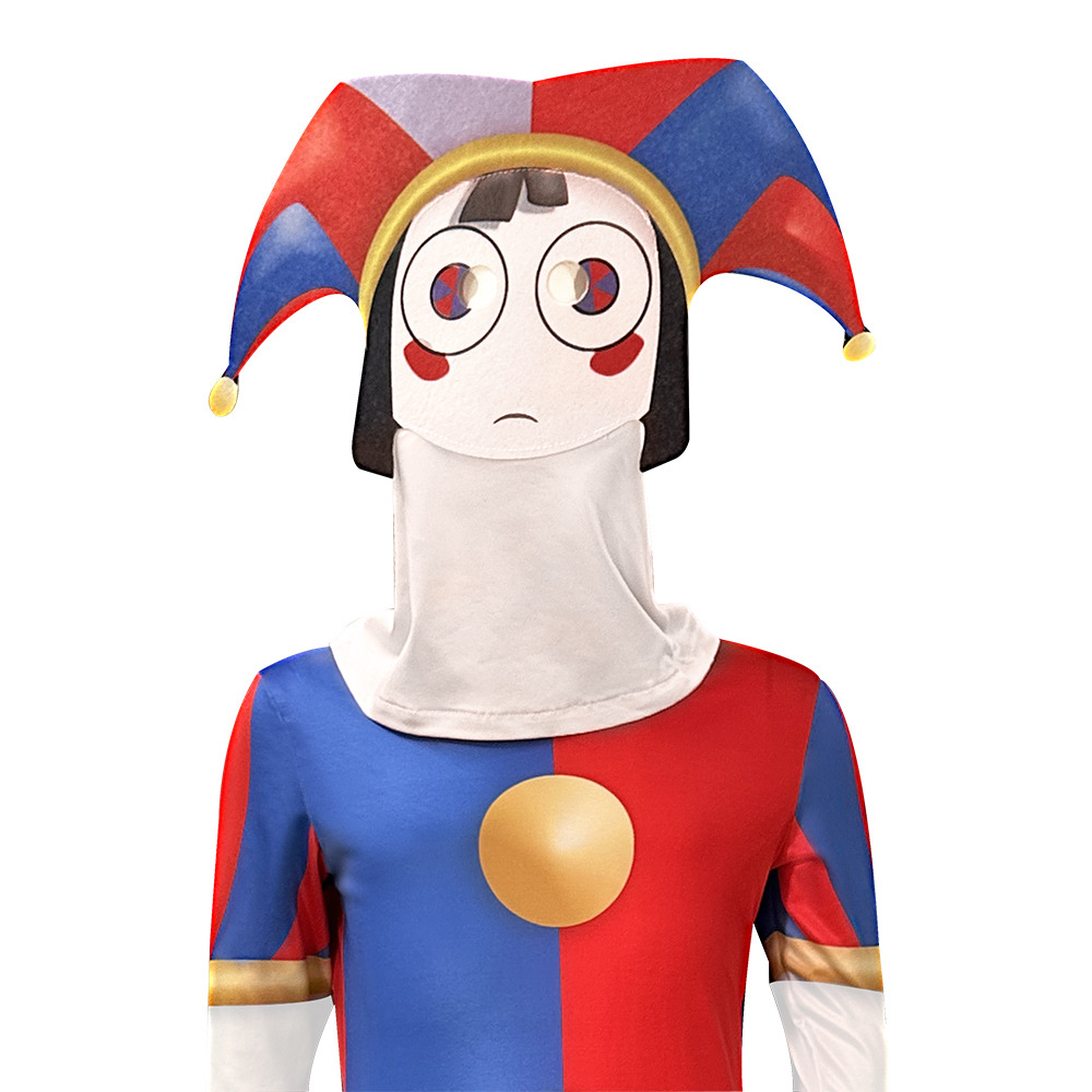 The Amazing Digital Circus Cosplay Costume Anime Clown Pomni Jax ragatha  Costumes Jumpsuit Mask Halloween for kids boy girls