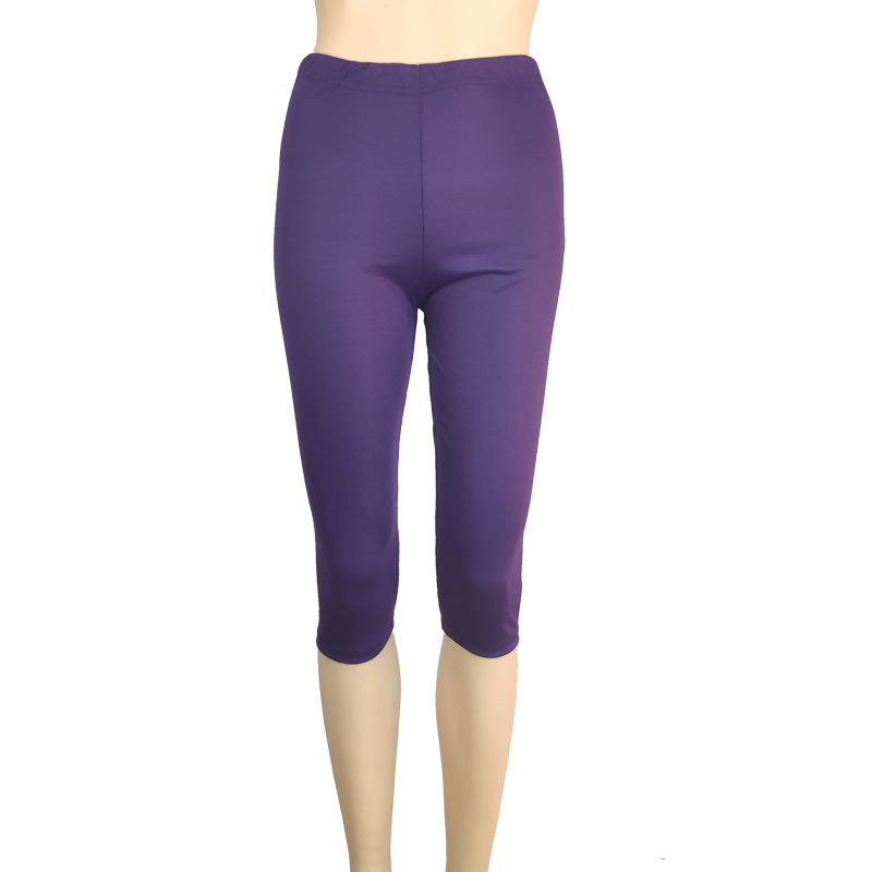 Plus Size Women Stretch Cotton Capri Leggings Sports Yoga Pants Slim Gym Fitness - Picture 9 of 21