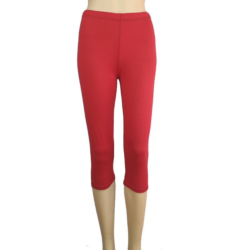 Plus Size Women Stretch Cotton Capri Leggings Sports Yoga Pants Slim Gym Fitness - Picture 11 of 21