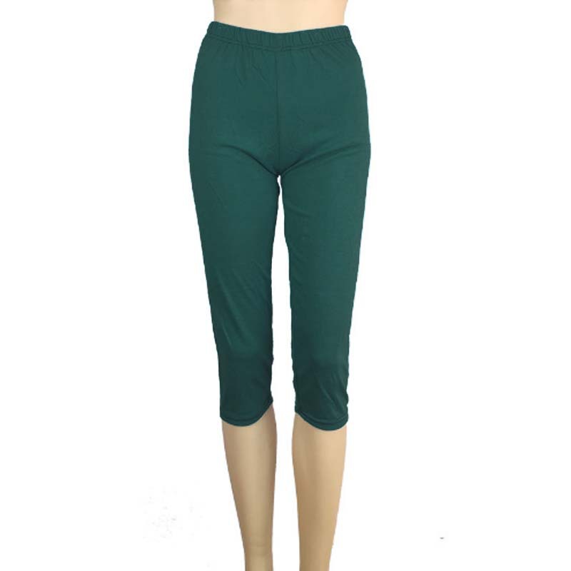 Plus Size Women Stretch Cotton Capri Leggings Sports Yoga Pants Slim Gym Fitness - Picture 12 of 21