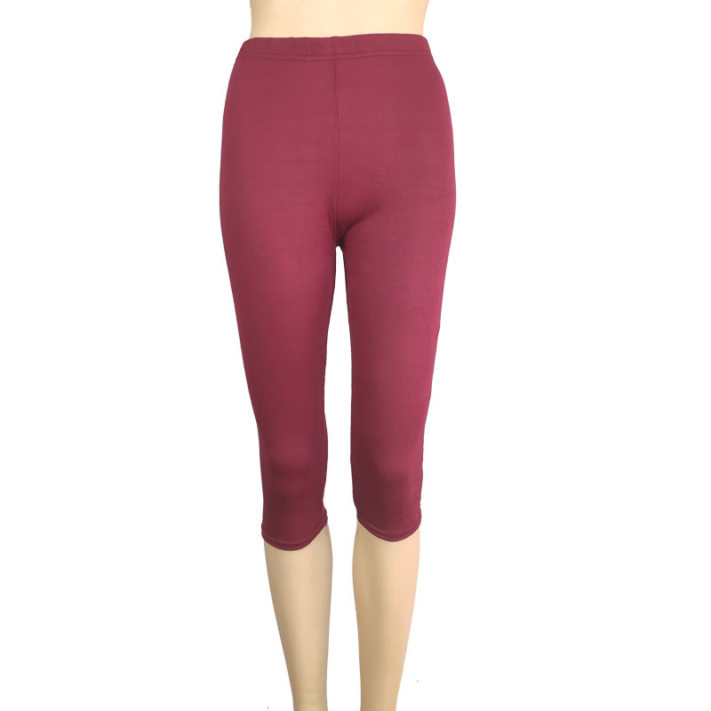 Plus Size Women Stretch Cotton Capri Leggings Sports Yoga Pants Slim Gym Fitness - Picture 18 of 21