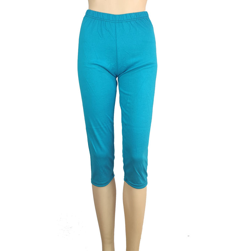 Plus Size Women Stretch Cotton Capri Leggings Sports Yoga Pants Slim Gym Fitness - Picture 21 of 21