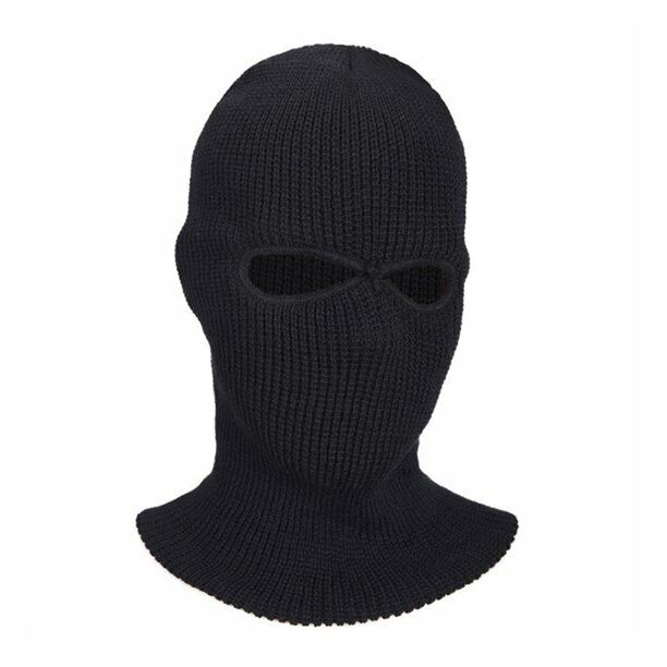 Máscara de esquí cubierta facial completa tejida de 2/3 orificios invierno impermeable cálida para ciclismo al aire libre - Imagen 9 de 17