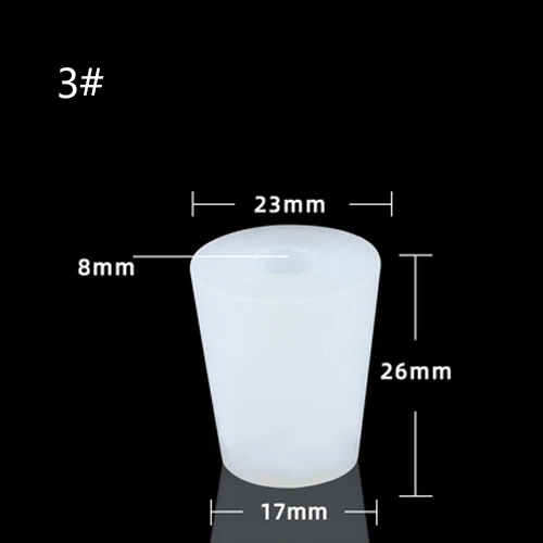 Home Brew Wine Stoppers Silicone Plug With 8mm Hole For Airlock Valve Bubbl