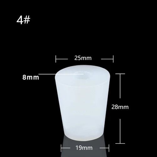 With Hole Airlock Valve Silicone Plug Test Tube Tapered Brew Wine Bottle Stopper - Bild 13 von 20