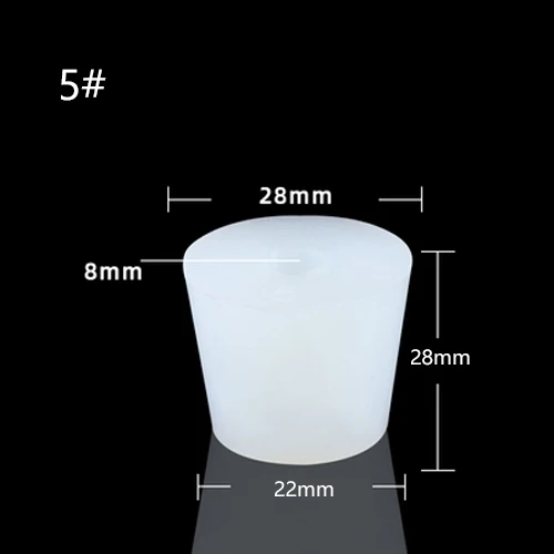 With Hole Airlock Valve Silicone Plug Test Tube Tapered Brew Wine Bottle Stopper - Bild 14 von 20