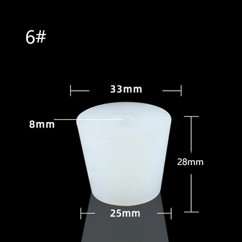 With Hole Airlock Valve Silicone Plug Test Tube Tapered Brew Wine Bottle Stopper - Bild 15 von 20