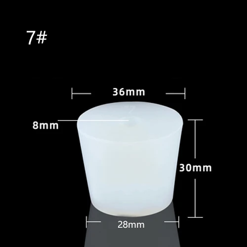 With Hole Airlock Valve Silicone Plug Test Tube Tapered Brew Wine Bottle Stopper - Bild 16 von 20