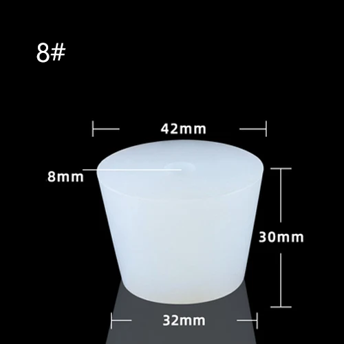 With Hole Airlock Valve Silicone Plug Test Tube Tapered Brew Wine Bottle Stopper - Bild 17 von 20