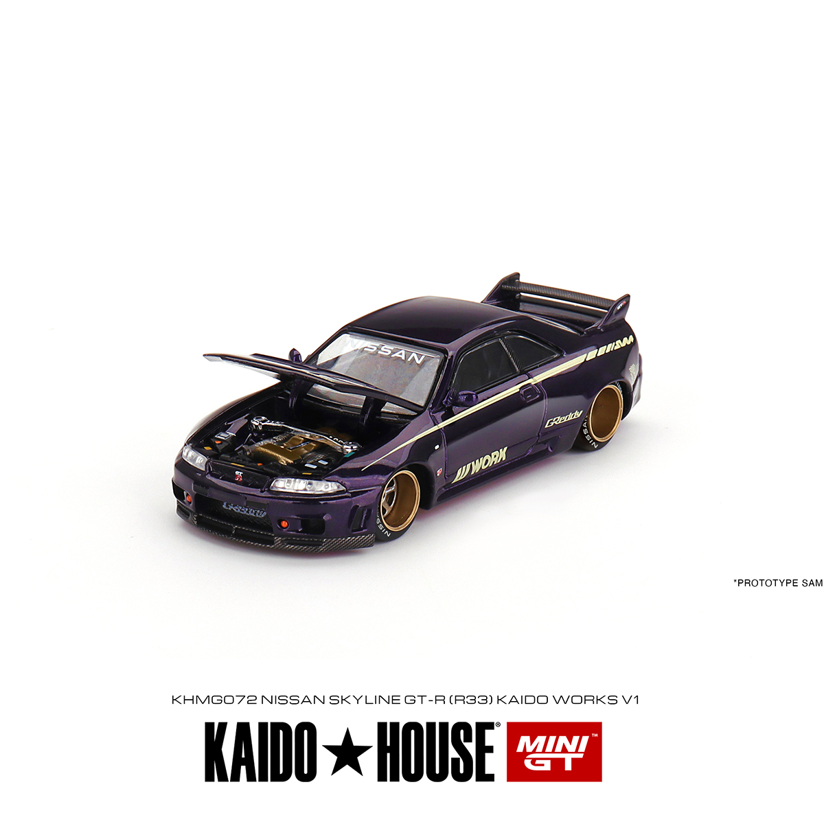 TSM MINI GT KAIDO HOUSE Open 1:64 Nissan R33 Skyline GT-R alloy car models