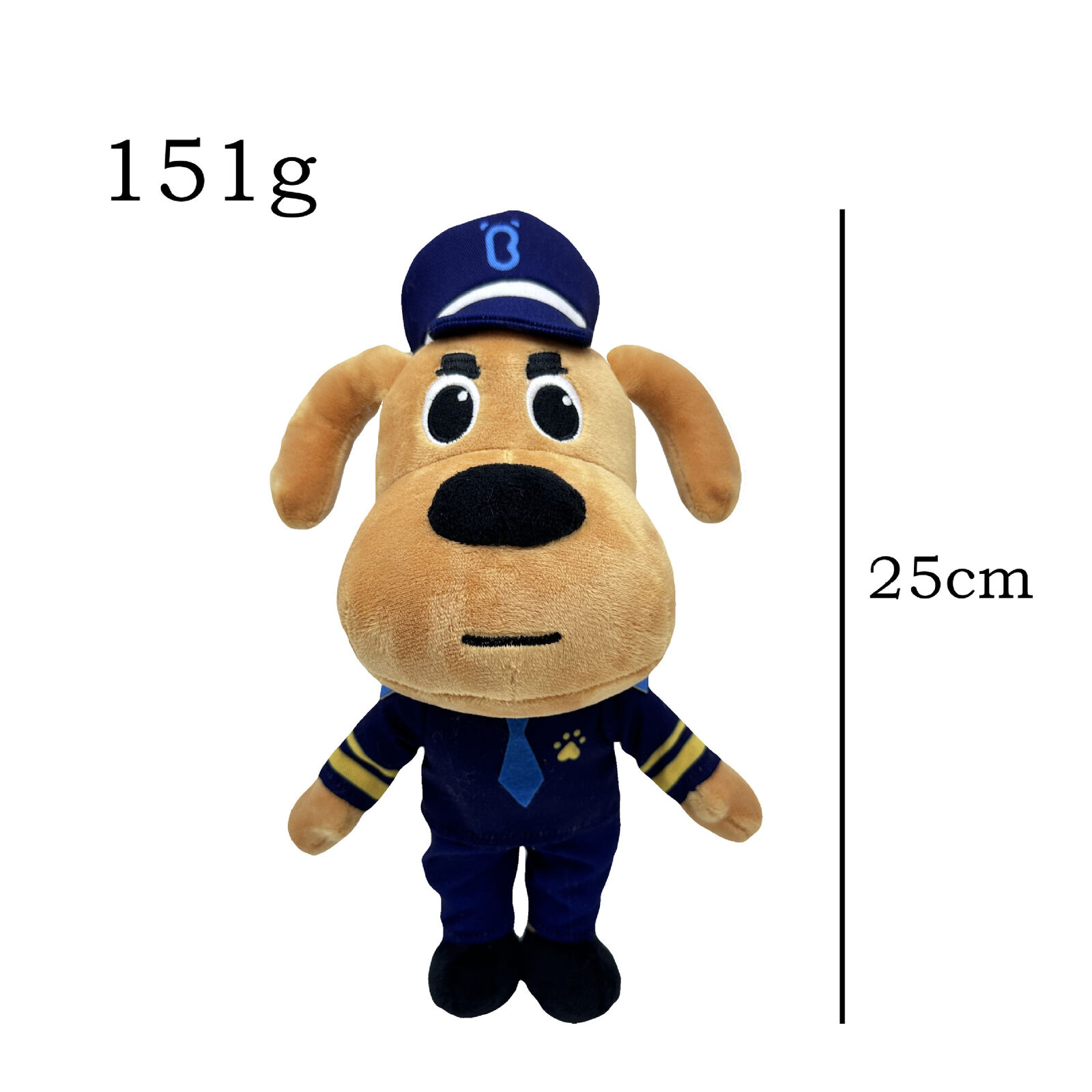 Dobermann Labrador Dog Sheriff Plush Doll Cartoon Figure Stuffed Doll Toys Gift