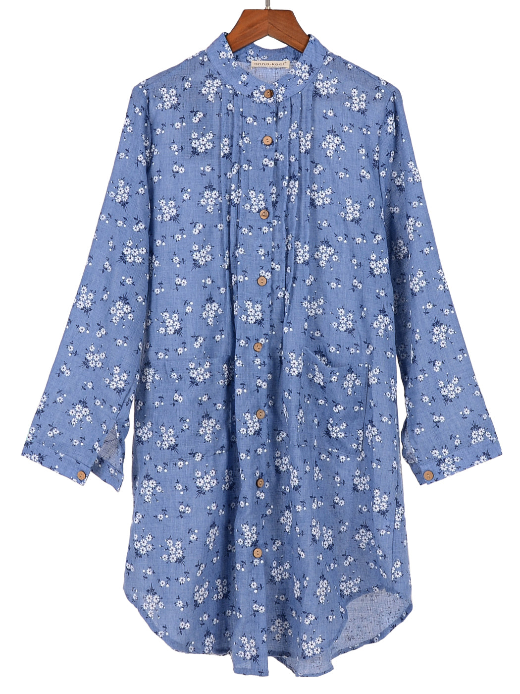 Plus Size Shirts Casual Loose Long Sleeve Button Down Floral Print Hollow Blouse - Picture 24 of 24