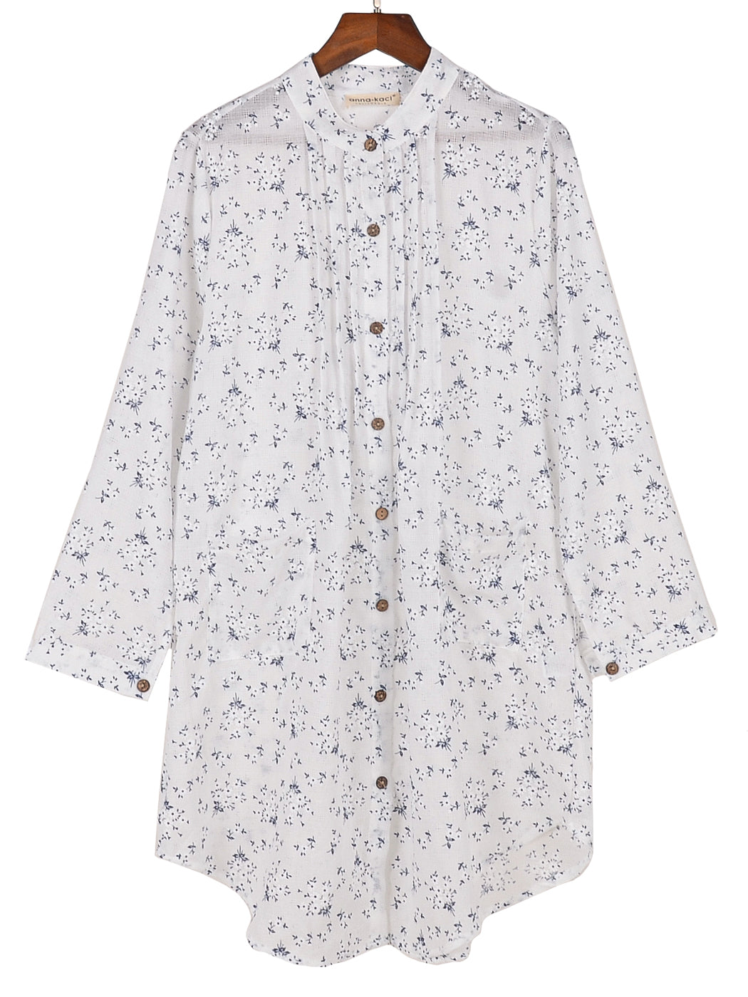 Plus Size Shirts Casual Loose Long Sleeve Button Down Floral Print Hollow Blouse - Picture 22 of 24