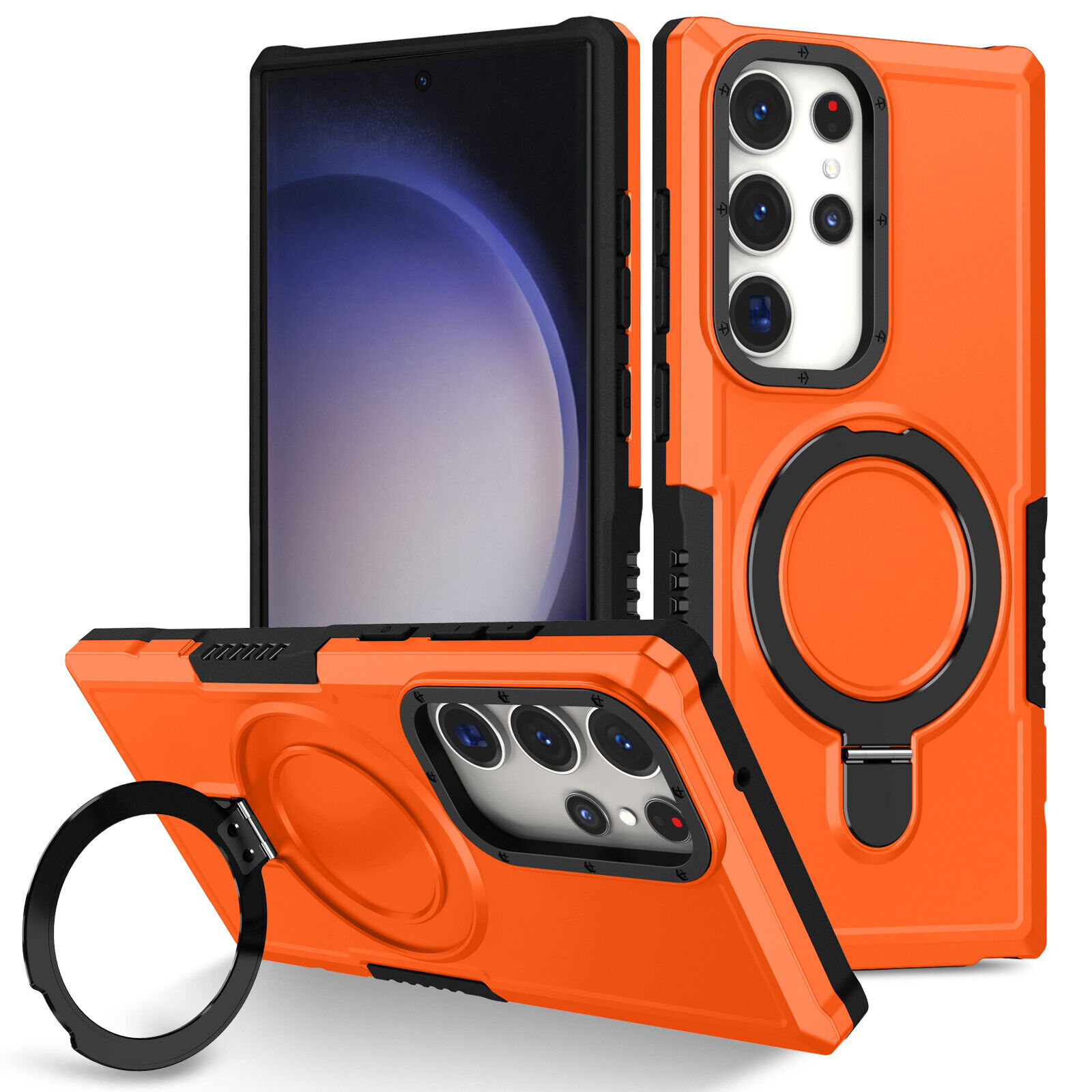 For Samsung Galaxy S23 Ultra S22 S21 S20 FE Hybrid Shockproof Case with Stand - Imagen 17 de 24