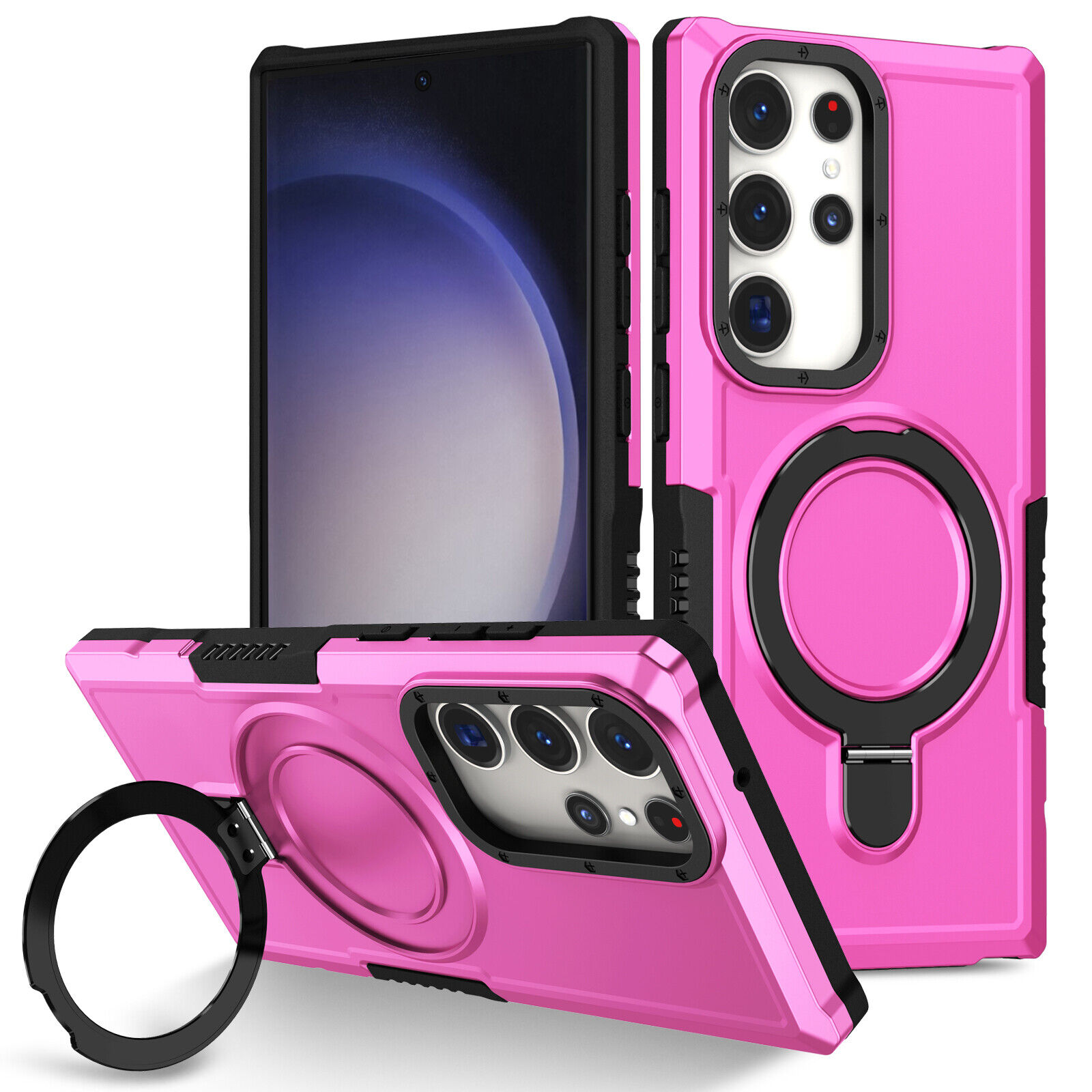 For Samsung Galaxy S23 Ultra S22 S21 S20 FE Hybrid Shockproof Case with Stand - Imagen 20 de 24