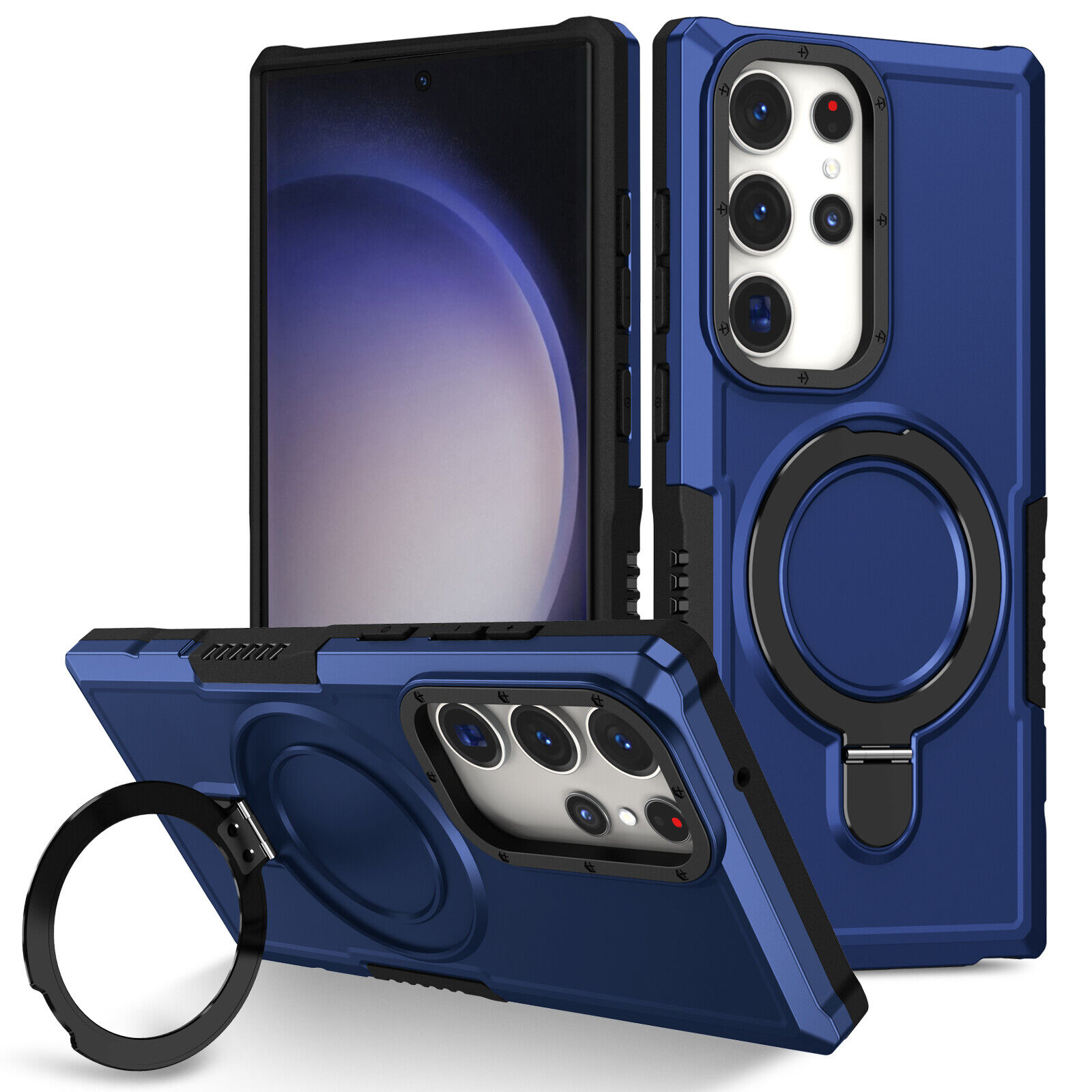 For Samsung Galaxy S23 Ultra S22 S21 S20 FE Hybrid Shockproof Case with Stand - Imagen 22 de 24