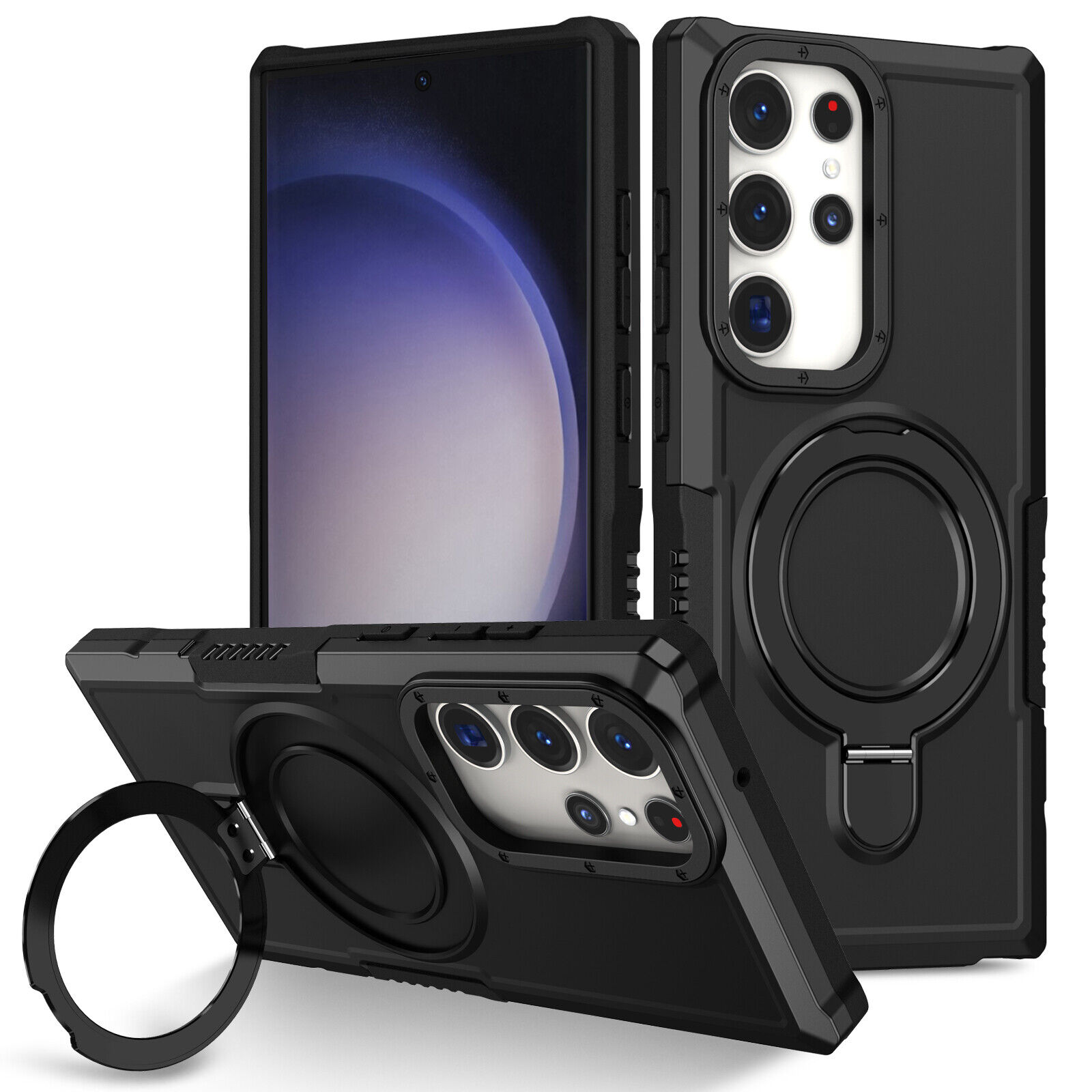 For Samsung Galaxy S23 Ultra S22 S21 S20 FE Hybrid Shockproof Case with Stand - Imagen 24 de 24