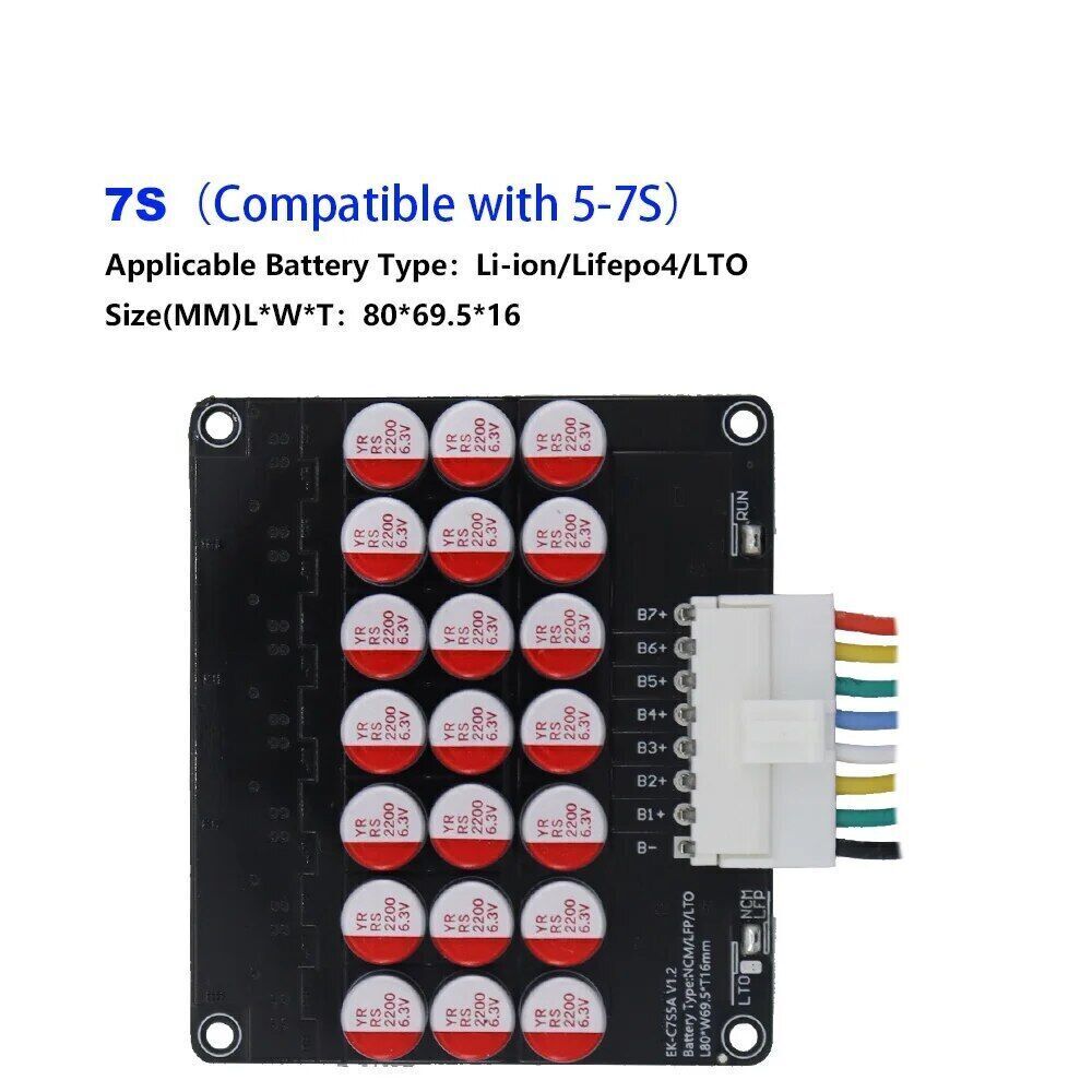 Giantkey 5A 3 ~ 21S Echtzeit Active Balance Board 4 Li-Ionen LiFePo4 LTO Akku - Bild 10 von 17
