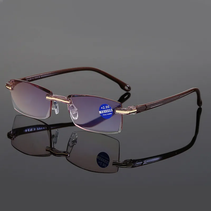 2PCS Rimless Anti Blue Light Reading Glasses Presbyopia Reader TR90 +1.0- +4.0 - Picture 12 of 12