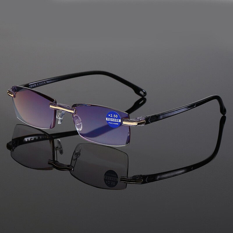 2PCS Rimless Anti Blue Light Reading Glasses Presbyopia Reader TR90 +1.0- +4.0 - Picture 11 of 12