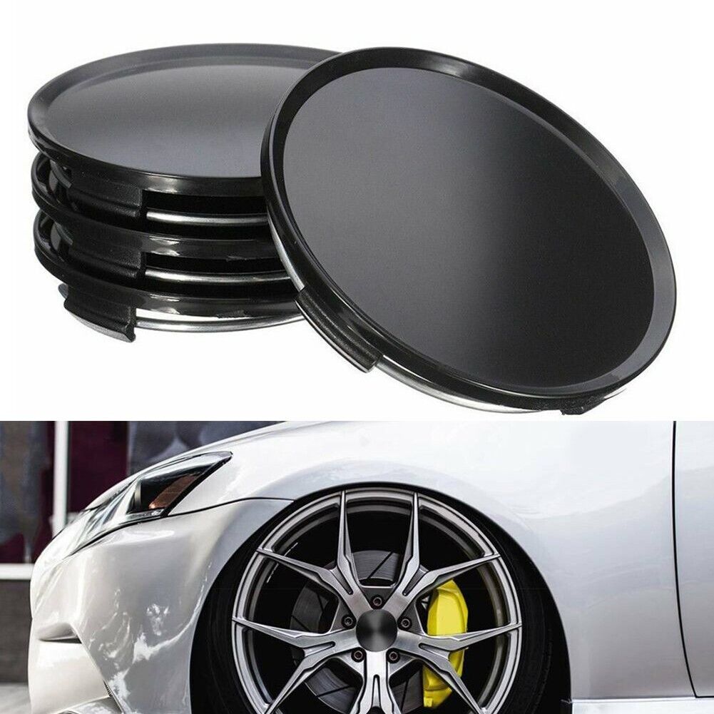 4Pcs Blank 63mm Auto Car Wheel Center Hub Cap Dust-Proof Cover Abs No Logo