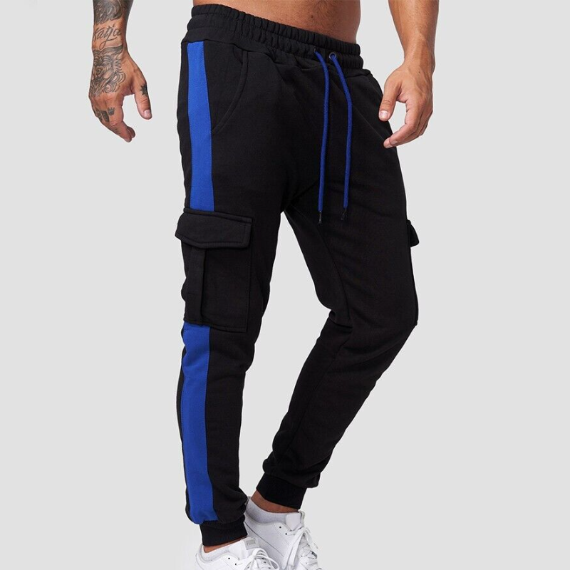 Men's Joggers Sweatpants Splice Active Sports Trousers Casual Style Cargo Pants