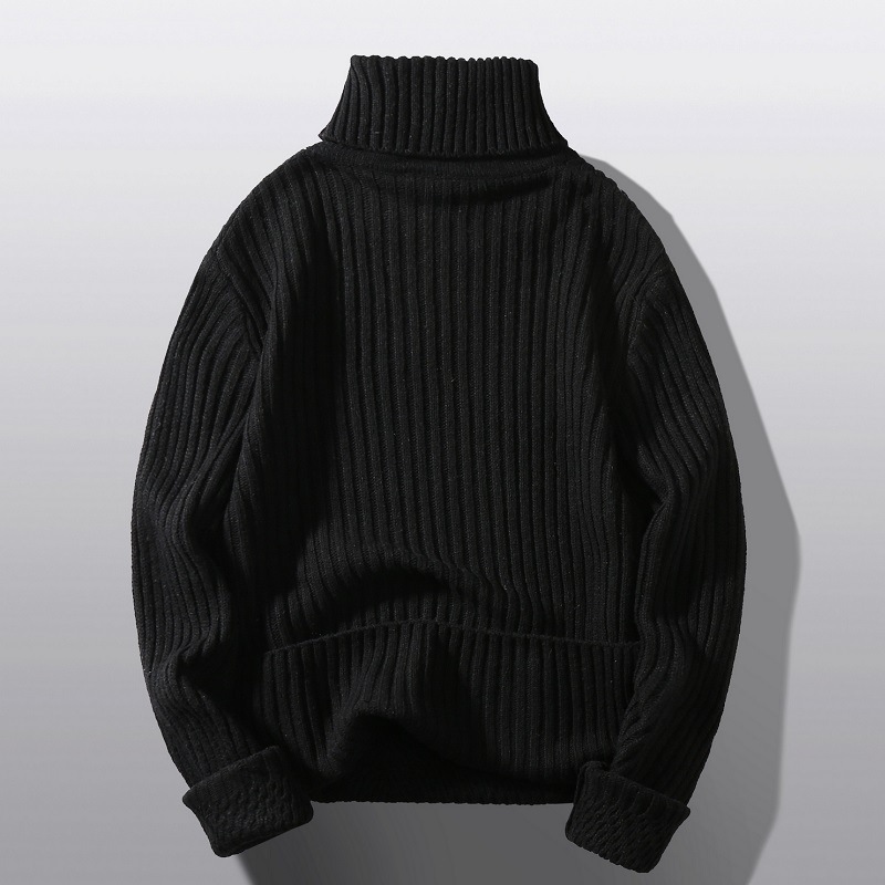 Heiß verkaufte Pullover mit hohem Hals, verdickte einfarbige modische Strickwaren - Bild 24 von 26