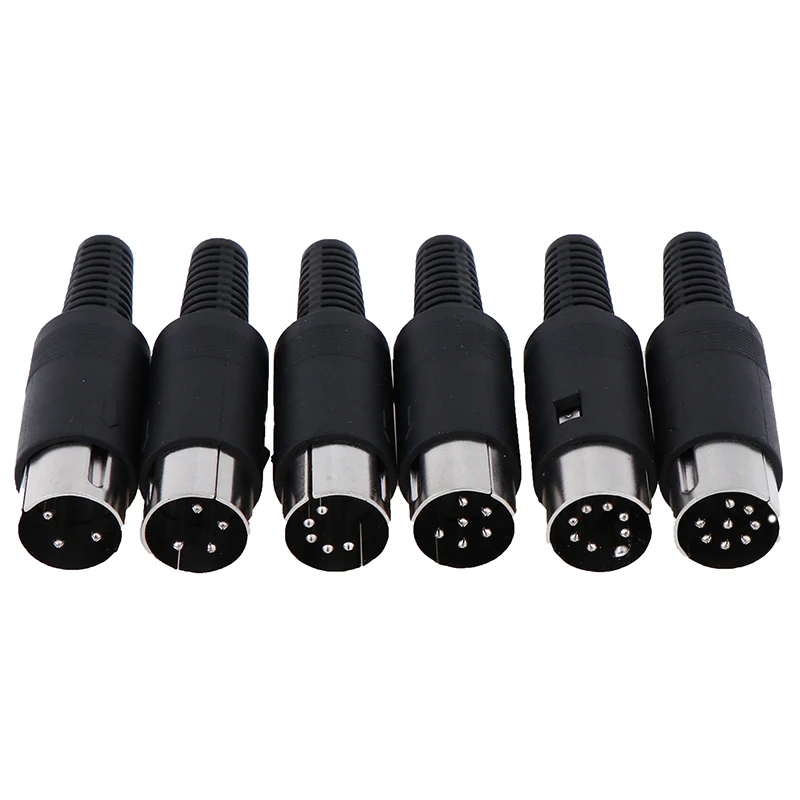 DIN 3 4 5 6 7 8 Pin Male Female Plug Female Socket Solder Panel Mount Connector - Picture 11 of 12