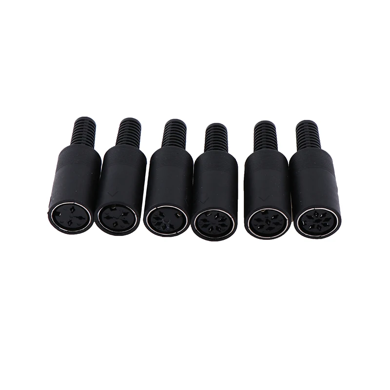 DIN 3 4 5 6 7 8 Pin Male Female Plug Female Socket Solder Panel Mount Connector - Picture 12 of 12