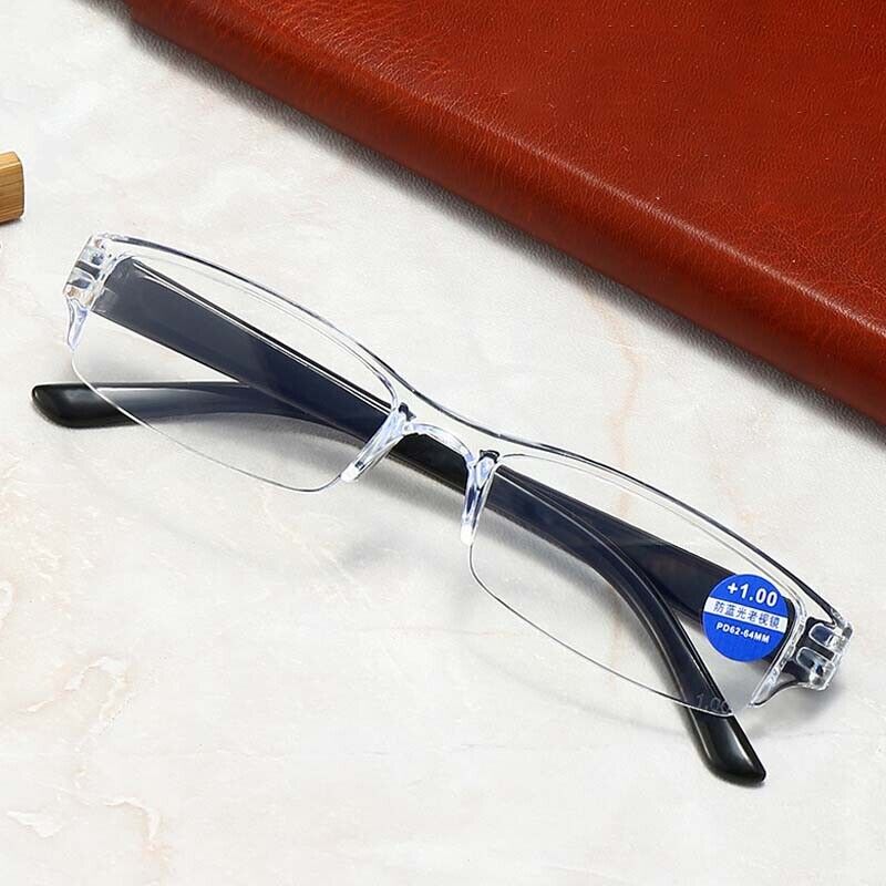 Gafas de lectura ligeras sin montura gafas anti-luz azul +1/1.5/2.5/3/3.5/4 - Imagen 16 de 20