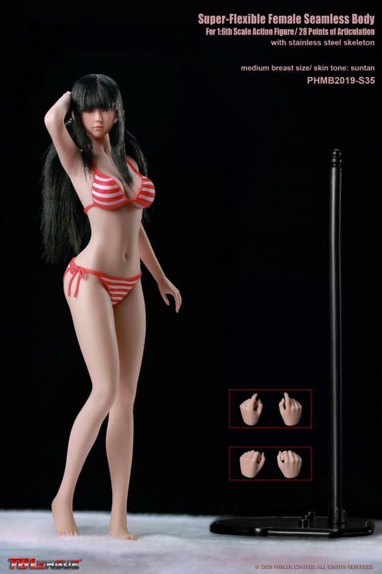 TBLeague PHMB2019-S34 S35 1/6 Girl Medium Breast Body Model 12" Female Figure