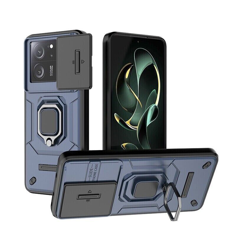 For Xiaomi 14 Pro 13T Hybrid Armor Slide Camera Magnetic Stand Hard Case Cover - Picture 28 of 31