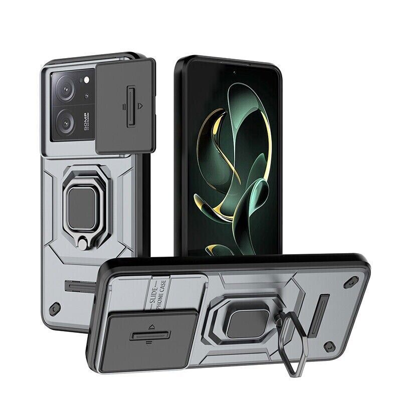 For Xiaomi 14 Pro 13T Hybrid Armor Slide Camera Magnetic Stand Hard Case Cover - Picture 27 of 31